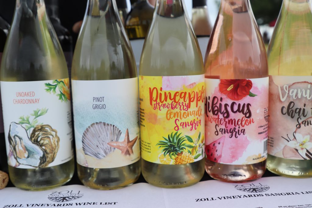 Four bottles of wine.